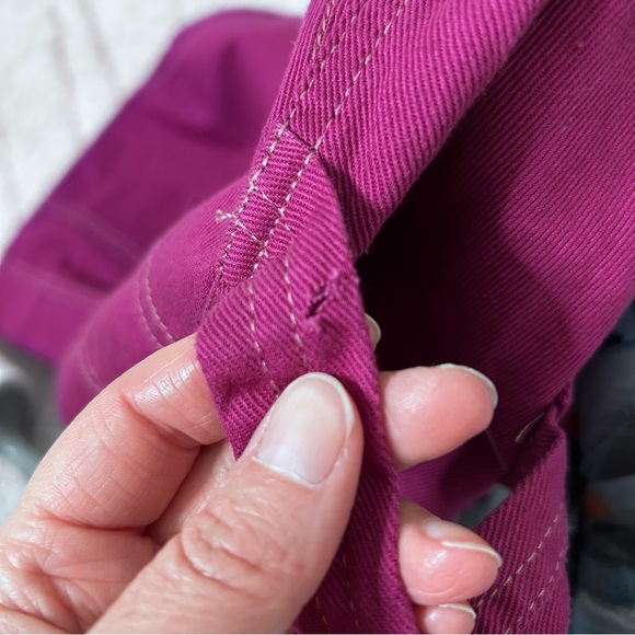 NWT Old Navy Fuchsia Denim Cargo Mini Skirt Size 22 Spring Summer Festival - Picture 10 of 12